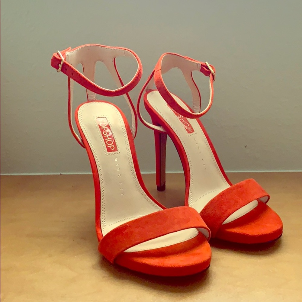 ❤❤ Topshop heels size 6 color orange - Picture 2 of 4